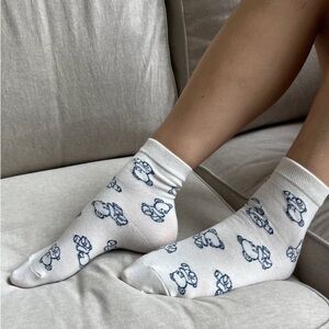 Brandy melville teddy bear socks